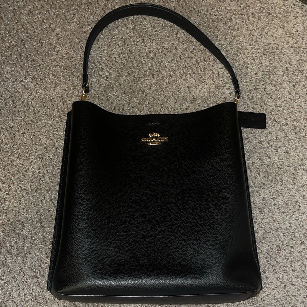 Coach Black Leather Shoulder Bag